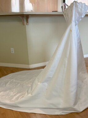 a line chiffon split front overlay wedding dress Sweetheart Long Sleeves Split Lace Chiffon A-Line Wedding Dress  TANYA  BRIDAL